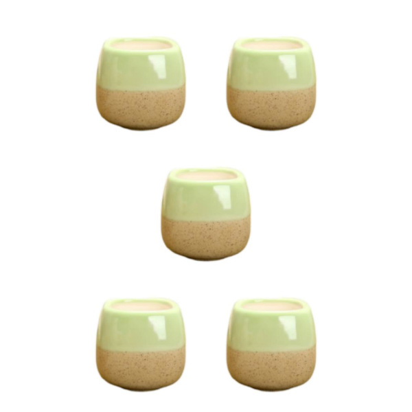 1/3/5 Stabila och tåliga keramiska blomkrukor med fräscha färger 5PCS
