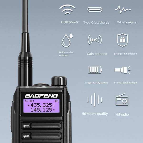 1/2 -16 Way Radio Radio Walkie Vattentät Tvåvägs Tvåvägsradio Green 1Set