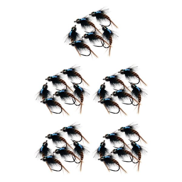 1/2/3/5 6 st 8 1012 flugfiskeflugor Premium Tungsten Bead Head 10# hook 6 pcs 5PCS