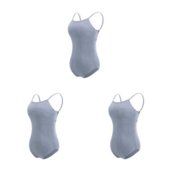 1/2/3 Dance Body Balett Leotard Dansoutfit Andas Light Gray M 3PCS