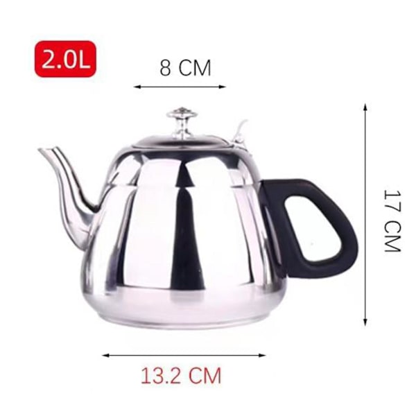 1/2/3/5 Kök Kaffe Te Vattenkokare Tekanna Vattenkokare Stor kapacitet 2.0L 1 Pc