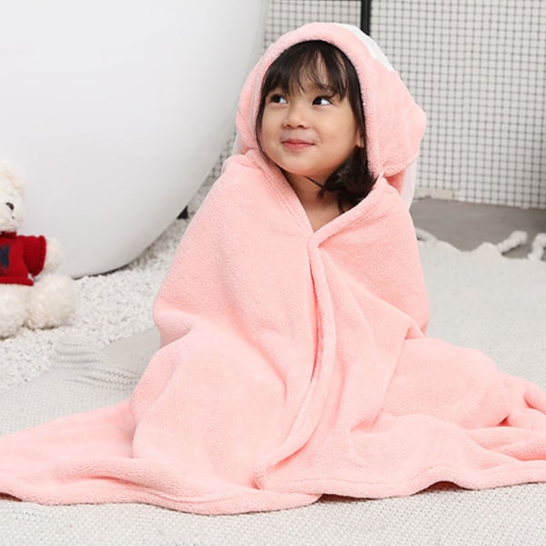 Mjuk och absorberande badhandduk för hemma själv torr och varm Pink-Rabbit 70*140±2cm