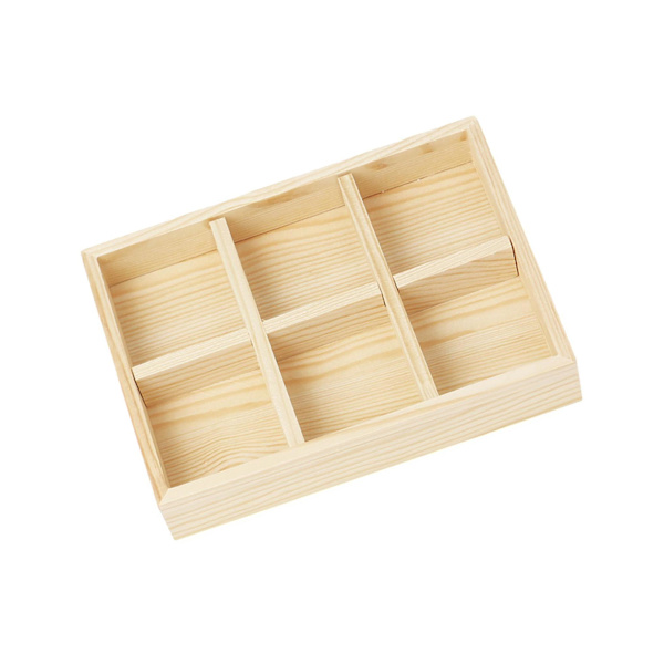 1/3/5 Smycken Display Fack Case Pärlor Hållare Ädelstensarmband 6 grids 7.87x5.91x1.38 Inch 1Set