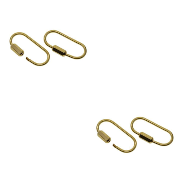 1/2/3 2/6 stycke mässing skruvlås Nyckelring Ring Creative Craft Bronze 2 Pcs 2Set