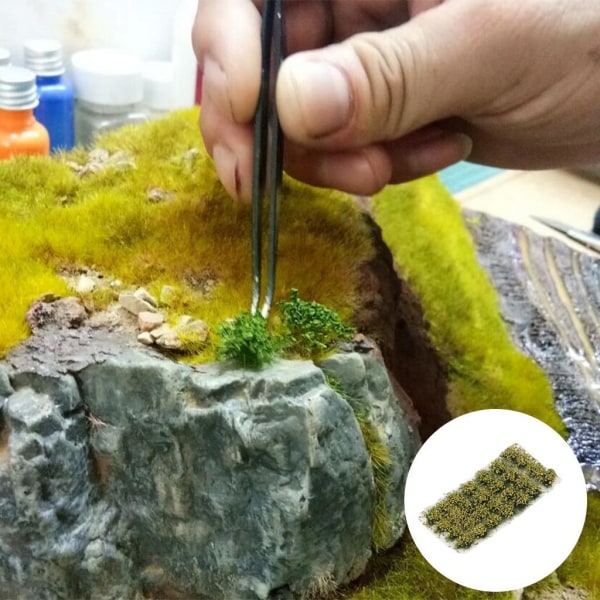 1/2/3/5 Miniature Cluster För Grass Grass Tufts Scenery Model Withered Yellow 1Set