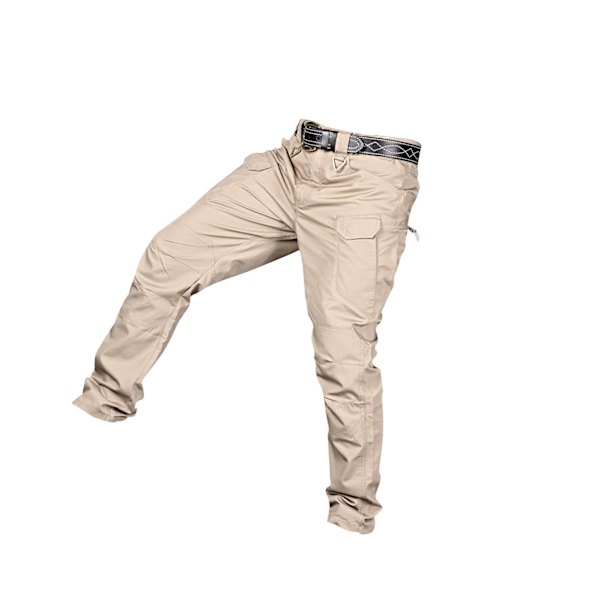 Herr Streetwear Casual Cargo Arbetsbyxor Amy Byxor Multi Khaki S