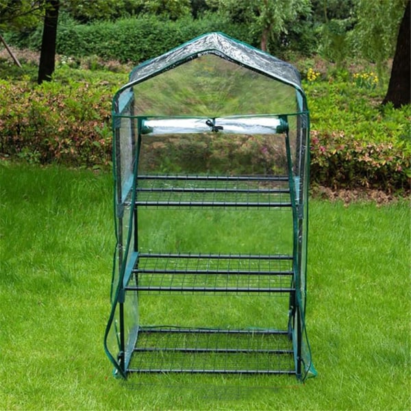 Mini Greenhouse Cover Slitstarkt och robust trädgårdsarbete Transparent69*49*158