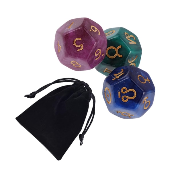 1/2/3/5 3st Akryl Astrologiska Tärningar Konstellationstärningar för Style C 1Set