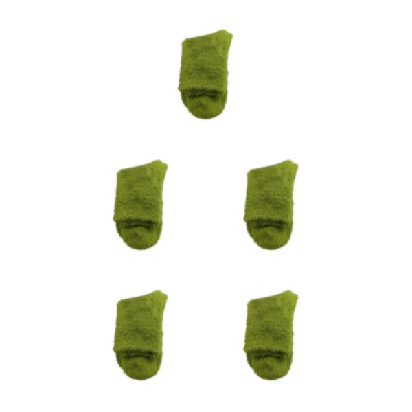 1/2/3/5 10 stycken extra tjocka och elastiska mjuka strumpor Avacado Green 5PCS