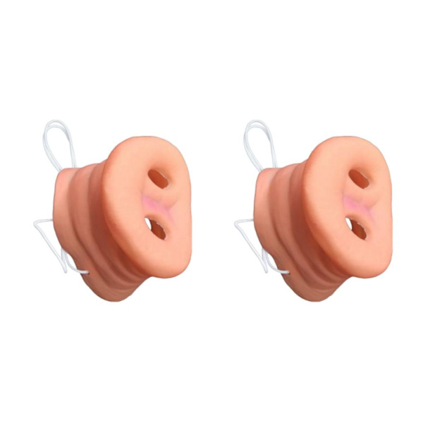 1/2 rolig grisnäsa med elastisk bandnos för Halloween-semestern 2Set