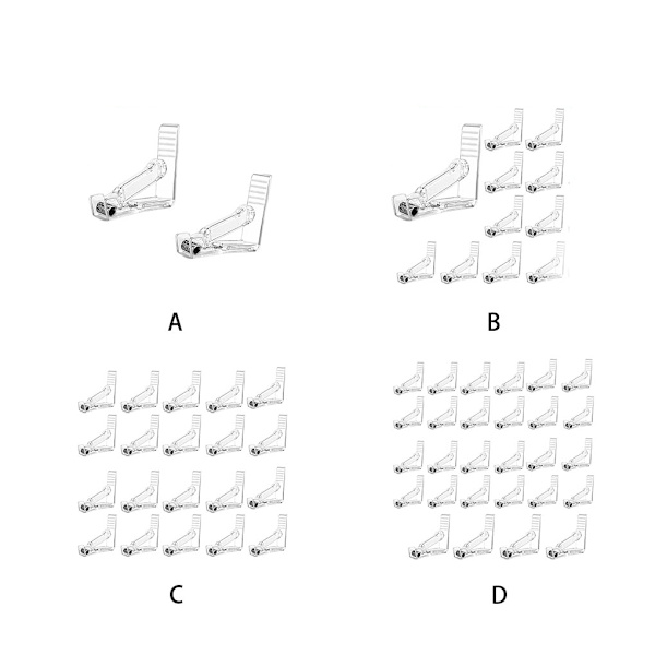 1/2/3/5 Håll hårt duk Justerbar tygklämma för Transparent 10PCS 1Set