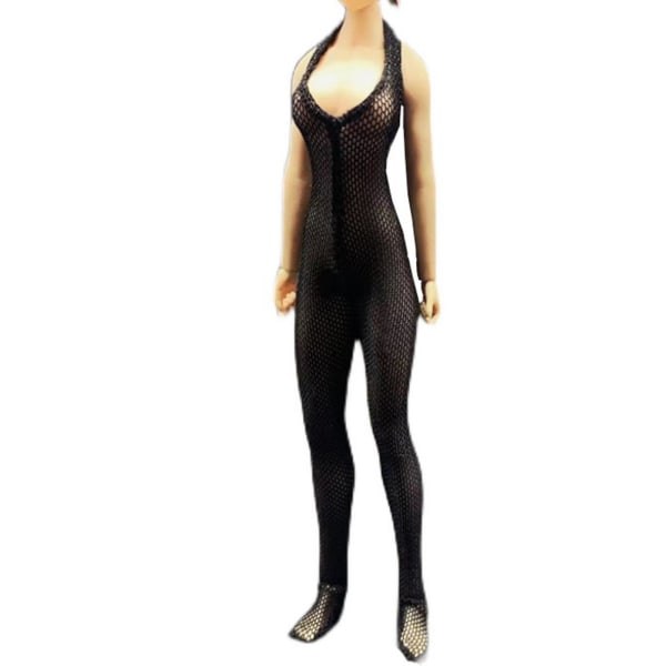 1/2/3 1:12 Jumpsuit Kläder för kvinnor för HT Action Figure Kläder Black 13.6cm 1Set