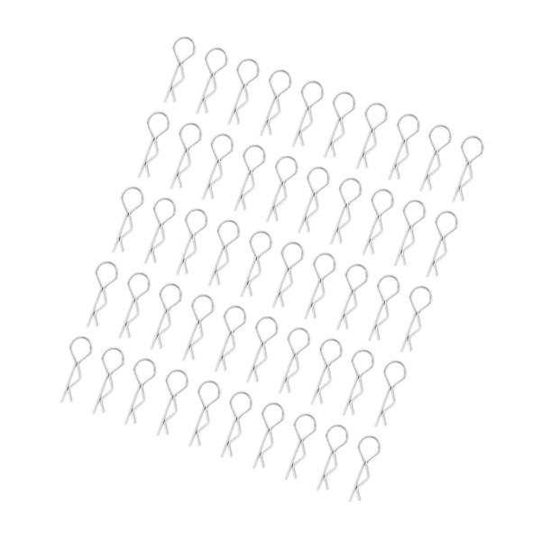 1/2/3/5 RC Body Shell Clips R Shape för 1/10 RC racingbil silver length 24mm 1Set