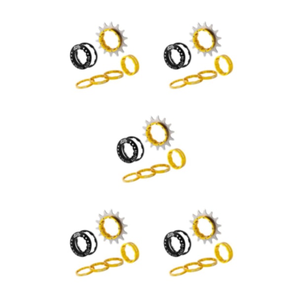 1/2/3/5 14T Single Speed ​​Svänghjul Adapter Kassett distanser gold 14T 5PCS