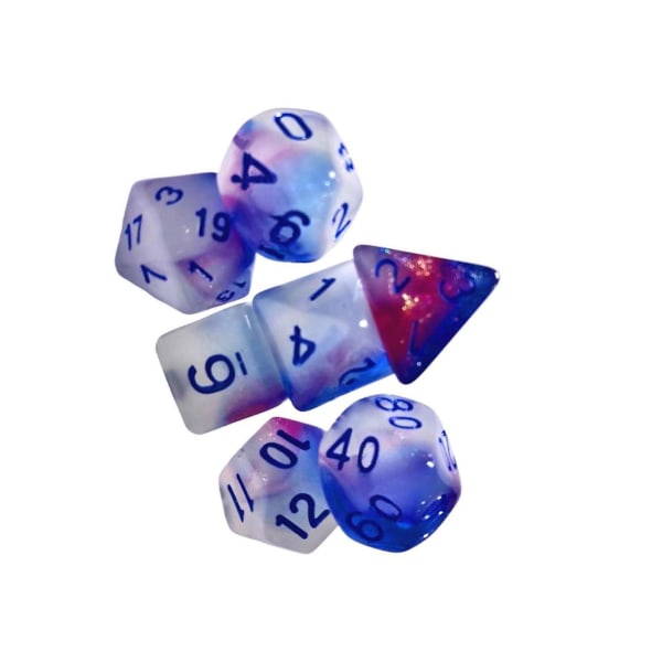 1/2/3 7Pack Multi tärning Set Glow in Dark för rollspel 1Set