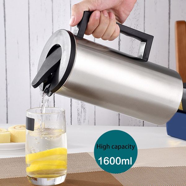 1,6L kallvattenkokare och lock metallvattenkanna för Black 10 x 23cm
