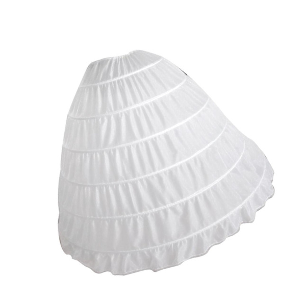 Elegant 6-bågar bröllopsbalklänning Crinoline underkjol