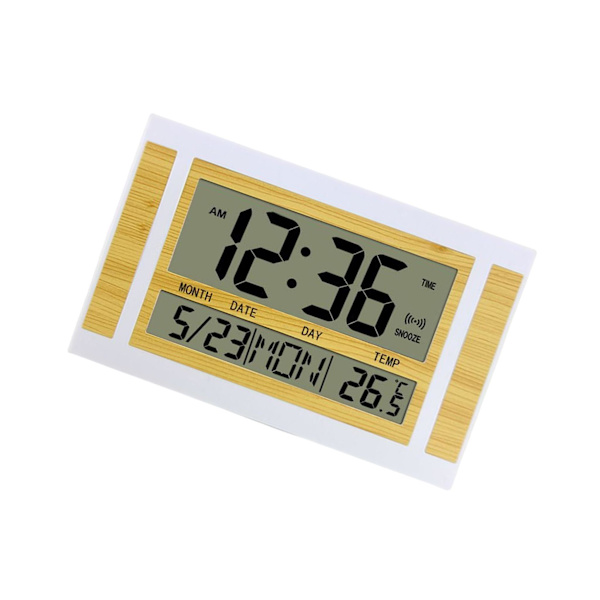 1/2 Digital Väckarklocka Nattställ Timer 12/24H Timing Vägg light wood grain 1 Pc