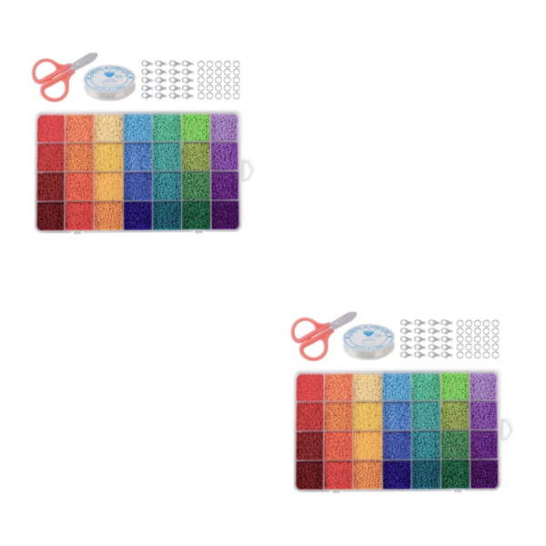 1/2 Mini Beads Set Hummerspännen Seed Bead för smyckestillverkning 2Set
