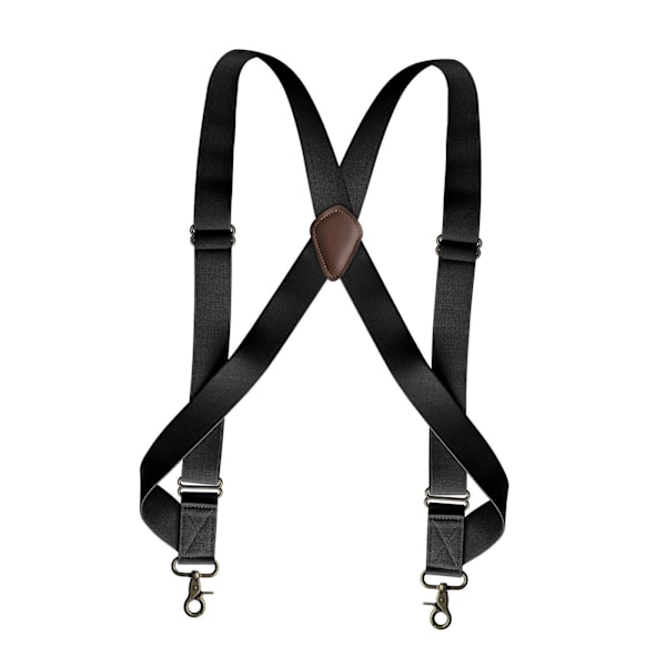 1/3/5 Mens Suspender Swivel Hook X Formad Elastisk 1,4 Bred Black 1 Pc