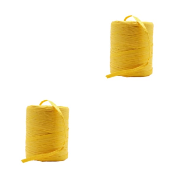 1/2/3/5 Bred applikation Vackra DIY-projekt med Raffia-garn yellow 2Set