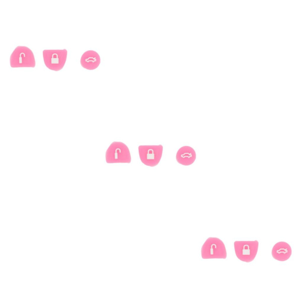 1/2/3/5 3st Silica Gel Key Buttons Fjärrreparationssats Bekvämt Pink 3Set
