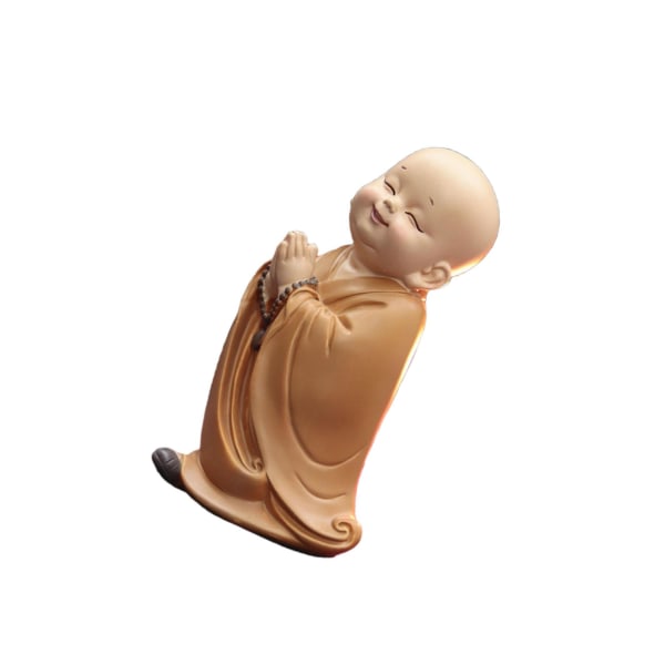 1/2/3 Söt Buddha Staty Monk Figurine Ornament Little för stand hands together height 10cm 1Set