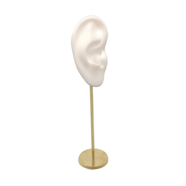 1/2/3 Örhänge Display Stand Human Ear Model Stud Holder Showcase Right Ear White Height: 18cm 1Set