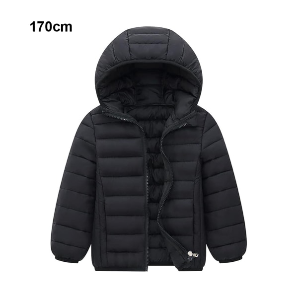 Andningsbar dunjacka för barn för aktiva vinterkläder black+170cm