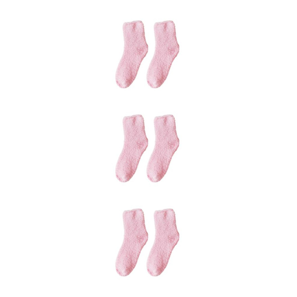 1/2/3/5 10 stycken extra tjocka och elastiska mjuka strumpor Pink 3PCS