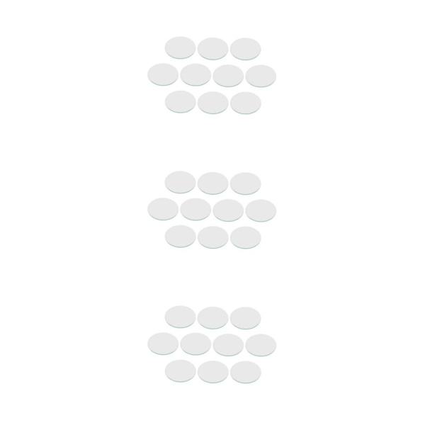 1/2/3/5 10 delar platt watch Ersättningsdel Clear 33.5mm 3Set