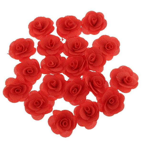 1/3/5 20 stycken Silk Rose Flower Head Bud DIY Craft Bröllop Red 4cm 1Set