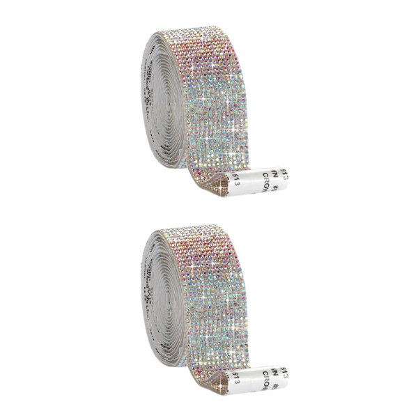1/2/3/5 Självhäftande Crystal Rhinestone För Diamond Ribbon DIY Multicolor 2.7cm 2Set
