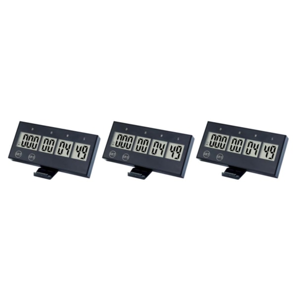 1/2/3 Elkök För Countdown Timer Hatching Bakning black 4.0x1.9x0.5 Inch 3Set