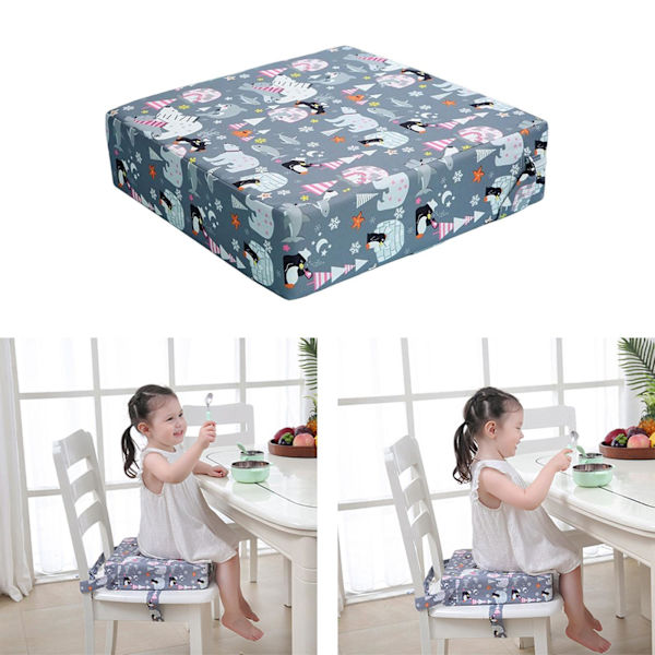 1/2/3/5 Bärbar lätt matstolsdyna för baby Bear Grey 1 Pc
