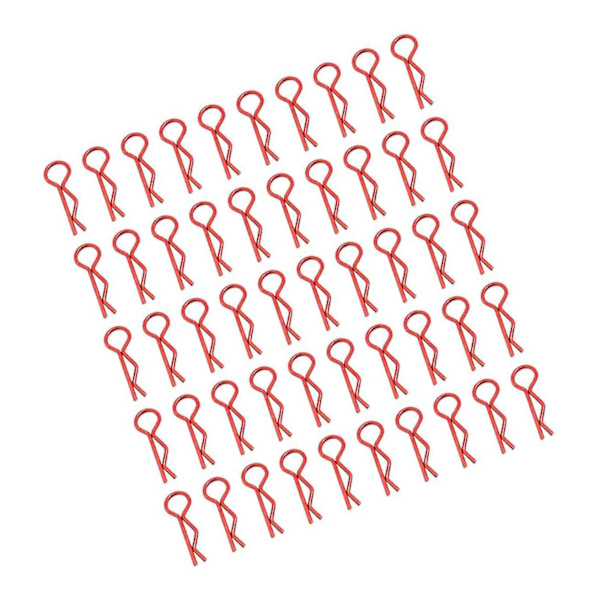 1/2/3/5 RC Body Shell Clips R Shape för 1/10 RC racingbil red length 24mm 2Set