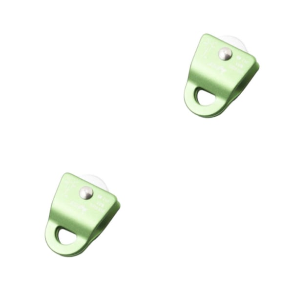 1/2/3 Utomhus klätterremskiva Sidosving 20KN Lättvikt Green 2PCS