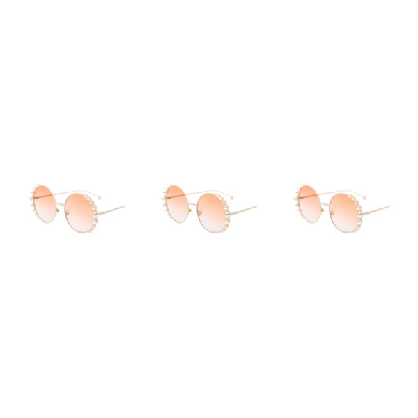 1/2/3/5 Skydd Pearl Classic för olika tillfällen Rund PC White Frame Champagn 3PCS