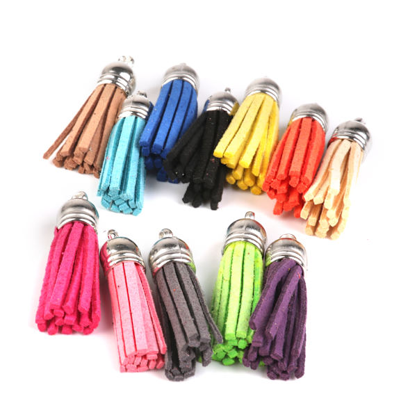 Sammet tofs CharmHängen för väskor Nyckelringar DIY-dekor 12st 4cm