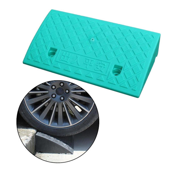 Halkfri bärbar trottoarramp Tröskelramp för rullstol Trottoarramp Green 11cm