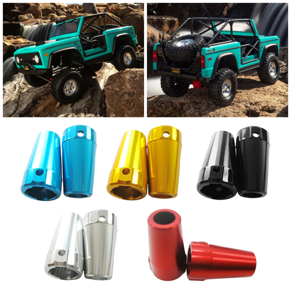 1/2/3/5 2 stycken aluminiumlegering bakre navhållare för AXIAL SCX10 red 1Set