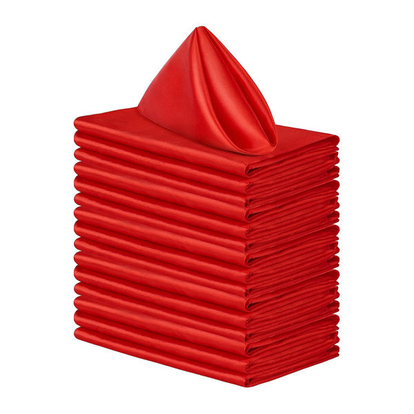 20pack/lot Mjuk och bekväm fyrkantig bordsservett gjord av red