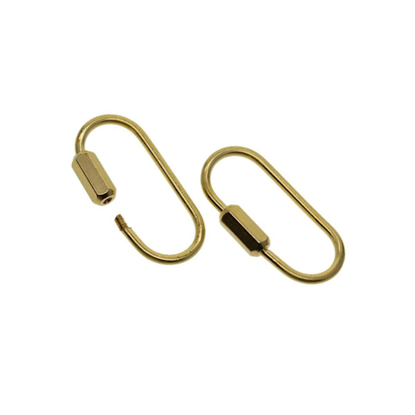 1/2/3 2/6 stycke mässing skruvlås Nyckelring Ring Creative Craft Bronze 2 Pcs 1Set