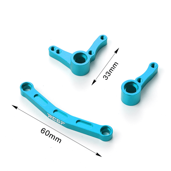 3st 1/10 Styrservo Saver Komplett aluminiumlegering Hög Blue