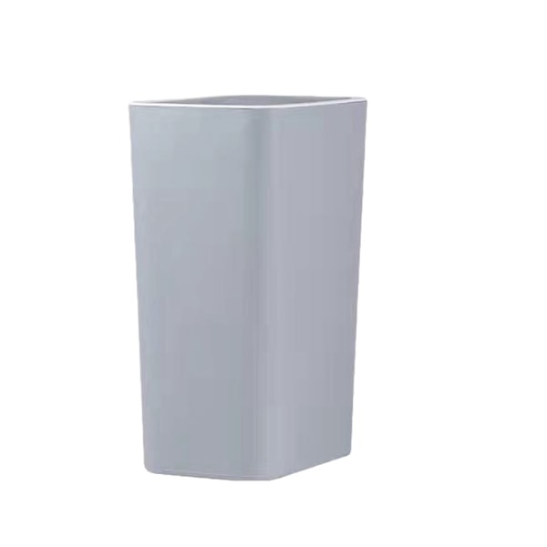Papperskorgen med pressöppningslock - smal för snygg look i sovrummet Grey （10.2L）