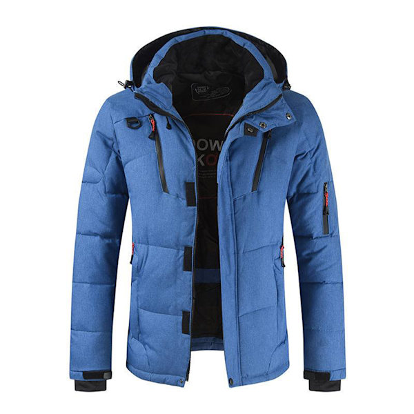 Herr dunjacka för ultimat värme och stil varm huva blue 4XL
