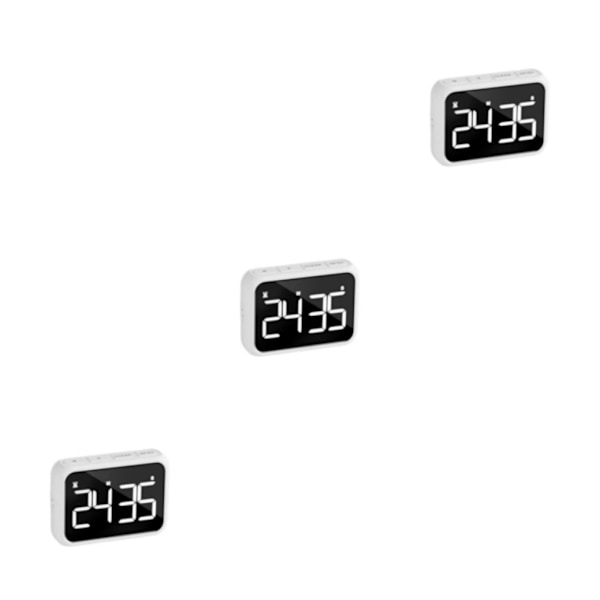 1/2/3/5 ABS Justerbar Volym Väckarklocka Med Radio - LED Stor White 501 3PCS