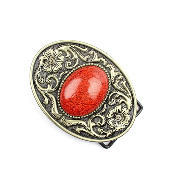 1/2/3 Antik Vintage Arabesque Turkos Western Cowboy-bälte Red 9 x 6.6cm 1Set