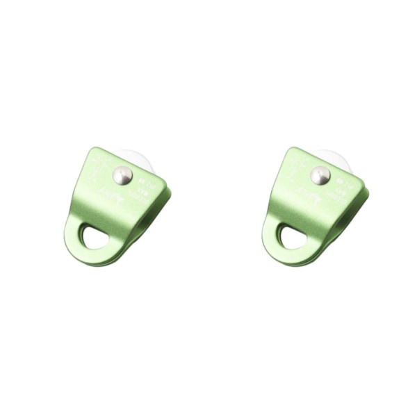 1/2/3 Utomhus klätterremskiva Sidosving 20KN Lättvikt Green 2PCS