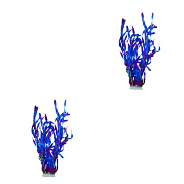 1/2 Fishtank Artificiell vattenväxt dekorativa simuleringsväxter Purple 2PCS